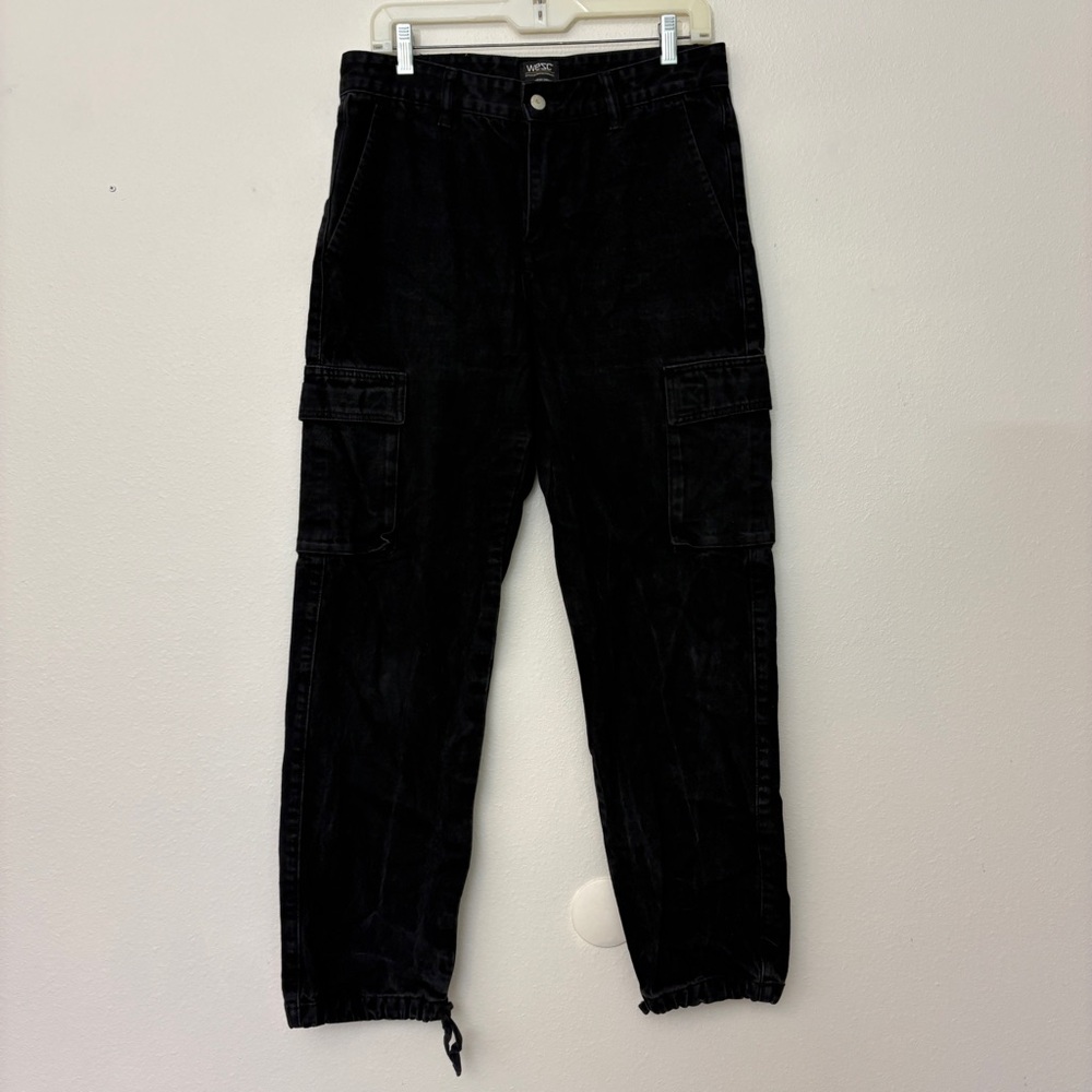 Wesc Men's Black Baggy Cargo Pants